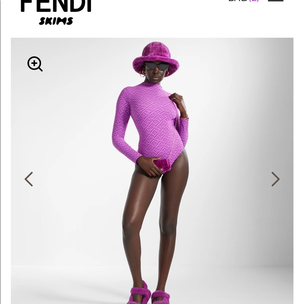 Nwt fendi x skims small bodysuit